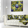 thumbnail image 2 of Designart Yellow Fractal Exotic Planet - Abstract Throw Pillow - 18x18, 2 of 4