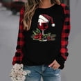 thumbnail image 2 of ClodeEU Womens Sweatshirt With Christmas Graphic ,Casual Loose Long Sleeve Pullover Tops Red 6,Womens Plus XXL, 2 of 9