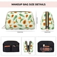 thumbnail image 2 of Papaya leaf Makeup Bag, Large Capacity Travel Cosmetic Bag for Women Girls- Travel Toiletry Bag Leather Portable Waterproof Makeup Case Organizer with Handle, 2 of 4