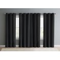 thumbnail image 2 of VCNY Home Isabella Faux Silk Grommet Curtain Panel Set, Four 38 x 84 Panels, Black, 2 of 2