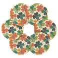 thumbnail image 7 of Yayeee 6 PCS Drink Coasters with Holder Set Woven Absorbent Round Tabletop Hot Pad, White Clover Pattern, 7 of 7