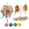 thumbnail image 3 of Juguetes Para Triturar Pájaros, Haning Bell, Juguetes Físicos Y Mentales Para Buscar Comida Para Pájaros, Hilos De Papel Coloridos, Seguros Para Periquitos, Cotorras, Cacatúas, 3 of 7