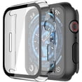 thumbnail image 1 of Misxi Paquete de 2 Estuches Rígidos para PC con Protector de Pantalla de Vidrio Templado Compatible con Apple Watch SE Series 6 Series 5 Series 4 40 mm - Negro, 1 of 4