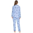 thumbnail image 3 of MintLimit Womens Plus Size Pajamas Set Button Down Floral Long Sleeve Pj Sets Sleepwear Set Lady Nightwear Blue M, 3 of 5