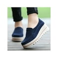 thumbnail image 4 of Woobling Women Slip On Platform Suede Penny Loafers High Heel Wedge Moccasins Walking Sneakers, 4 of 6