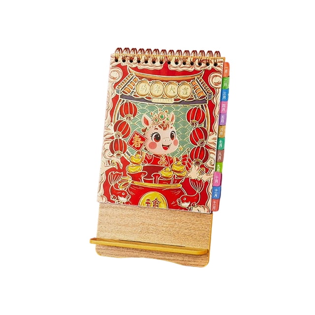 Extra Large Desk Pad Paper Desk Calendar Office Desktop Calendar Festive Red Mini Desk Calendar