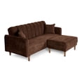 thumbnail image 3 of Sala Modular Sofá Cama Reversible De Lino Chocolate Modelo Avocata, 3 of 9