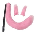 thumbnail image 1 of Ensemble 3 Pcs Oreilles et Queue en Peluche Ajustables pour Robe de Carnaval Halloween Femme, 1 of 10