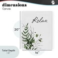 thumbnail image 4 of Stupell Industries Rustic Lodge Relax Ferns & Botanicals Canvas Art, 16 x 20, by Lettered and Lined, 4 of 8