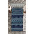 thumbnail image 3 of Ambesonne Nordic Quilted Bedspread Set 2 Pcs, Herringbone Snowflake, Twin Size, Turquoise and Dark Blue, 3 of 3