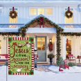thumbnail image 4 of diyeu Jesus Is The Reason For The Season Garden Flag 12x18 Inch Double Sided, Christmas Christian Nativity Winter Yard Outdoor Decorative Flag, 4 of 6