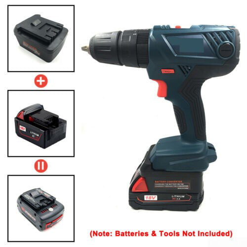 Details about   1x Milwaukee M18 RED Slider Li-ion Battery To BOSCH 18V Cordless Tools Adapter 