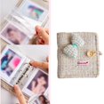 thumbnail image 3 of 40 Pocket Photo Album with 3 Rings Cloth Binder Cover Photo Collection Book 3Inch Card Organiser Folder Elastic Closure, 3 of 9