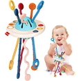 thumbnail image 1 of ZHAOCHENG Juguetes de viaje Montessori para niños de 1 año, juguetes sensoriales para bebés de 6 a 12 a 18 meses, juguetes de cuerda OVNI para habilidades motoras finas de 1 a 2 años, regalos de cumpl, 1 of 5