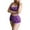 Purple, variant on Hpapadks Women Workout Sets 2 Piece Fitness Sleeveless Solid Buttons Tops Mesh Retro Yoga Bodybuilding Sports Running Shorts Set Yoga Outfits for Women Blue L