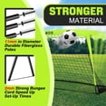 thumbnail image 4 of RUNBOW 9x5 ft Portable Kids Soccer Goal for Backyard Adult Junior Large Practice Soccer Net with Carry Bag (Light Yellow, 9x5FT, 2 Pack), 4 of 7
