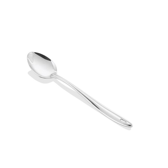 Silver Stainless Steel Sigma King Medium Basting Spoon Solid, 28 Cm | Dishwasher Safe