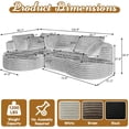 thumbnail image 3 of NeoKo 121" Curved Sectional Sofa with Chaise, Oversized L Shaped Couch in a Box with Curved Arm & Cushions, Cloud Sofa for Living Room Bedroom, Modern, Corduroy, Overstuffed, No Assembly, 3 of 8