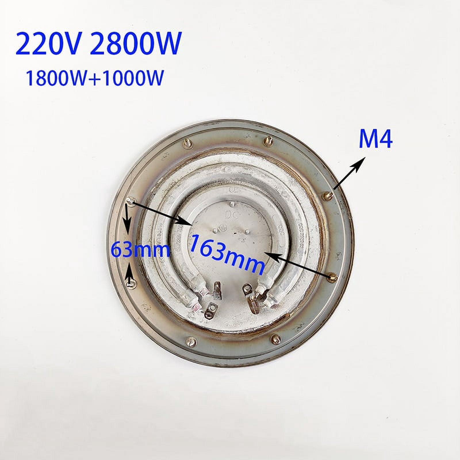 220V 3200/2800/1500w stainless steel heating element for water Electric Heat Barrel Steaming bucket Boiler 19cm heater plate M4