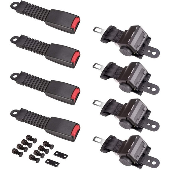 LABLT Golf Cart Seat Belts Retractable 42 Universal Seat Belts for EZGO Yamaha Golf Cart W/Screws