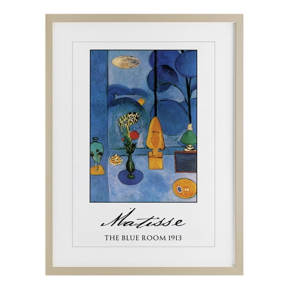 Stupell Industries Traditional Matisse The Blue Room Birch Framed Print Under Glass, 17 x 23, by Vintage Hustle