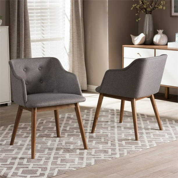 Harrison Accent Chair In Gray Set Of 2 Walmart Com Walmart Com