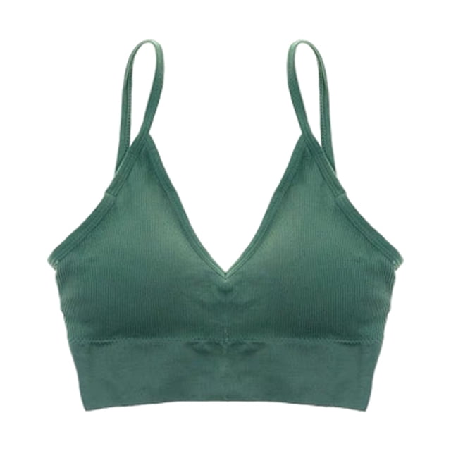 Bralette corto para mujer Hugo sin costuras verde
