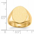 thumbnail image 5 of Finest Gold 14K Yellow Gold 18 x 15 mm Closed Back Mens Signet Ring - Size 10, 5 of 5