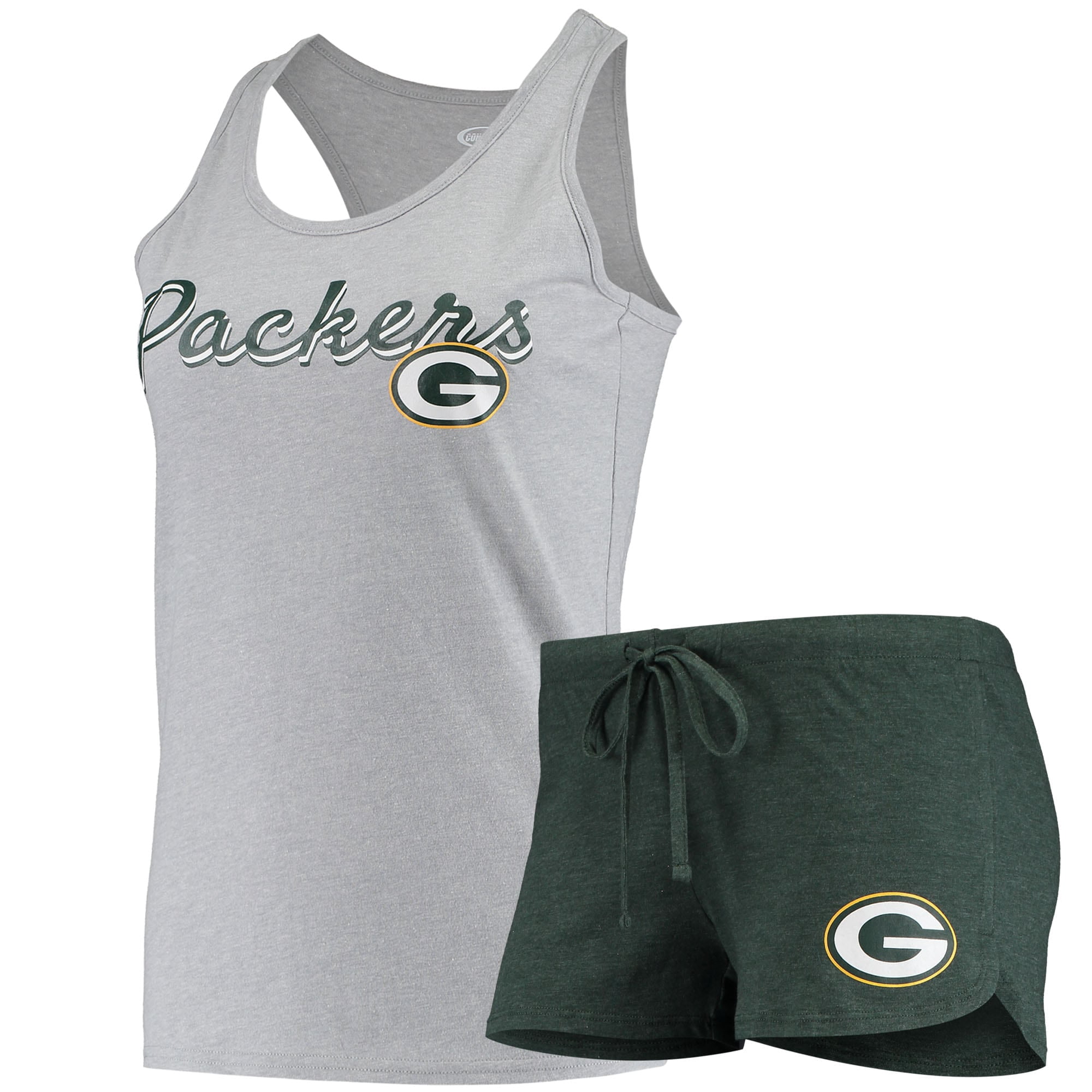 Shorts Sleep Set - Heathered Gray/Green 