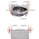 thumbnail image 4 of Neceser colgante para hombre, neceser para mujer, resistente al agua, neceser de viaje para hombres, niños, equipaje de mano, neceser de cosméticos para baño, vacaciones y deportes, gris, 4 of 5