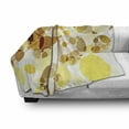 thumbnail image 3 of Polka Dots Soft Flannel Fleece Throw Blanket, Graphic Dots Relational Diameters Globes 50's Culture in Modern Artprint, Cozy Plush for Indoor and Outdoor Use, 60" x 80", Yellow Mustard, by Ambesonne, 3 of 6