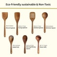 thumbnail image 4 of Wooden Cooking Utensils Set  8-piece Wood Rustic Non-scratch Heat Resistant Color Plastic Free Kitchen, 4 of 6