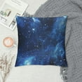 thumbnail image 2 of Creowell Galaxy Blue Stars Pillow Covers  Space Decorative Couch Pillow Cases Square Throw Pillows Home Decor for Living Room Bedroom Bed Cushion Outdoor, 2 of 5