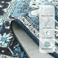 thumbnail image 5 of Dwelke Vintage Area Rug Floral Rugs Soft Bedroom Carpet for Living Room Home Decor,4'x6',Blue, 5 of 6