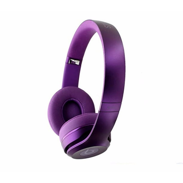 Refurbished Beats By Dr Dre Solo2 Wired On Ear Headphones Royal Edition Imperial Violet Walmart Com Walmart Com