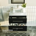thumbnail image 5 of Totti Wave 24" Espresso Modern Bathroom Vanity w/ Super White Man-Made Stone Top & Sink, 5 of 7