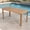 Teak, variant on DEAUL Outdoor Rectangle Dining Table, 67" Rounded Edge All-Weather HIPS Table for 6 with Umbrella Hole, Furniture for Garden Poolside Backyard (Black)