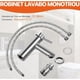 thumbnail image 5 of Grifo para baño con cartucho de cerámica de la marca Citec, línea de agua preensamblada de EPDM para una instalación rápida, grifo mezclador de lavabo de un solo orificio en níquel cepillado, 5 of 5