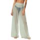 thumbnail image 2 of Pincandy Women See Through Sheer Mesh Pants Beach Swimsuit Bikini Bottom Cover up Party Club Elastic High Waist Wide Leg Pants, 2 of 7