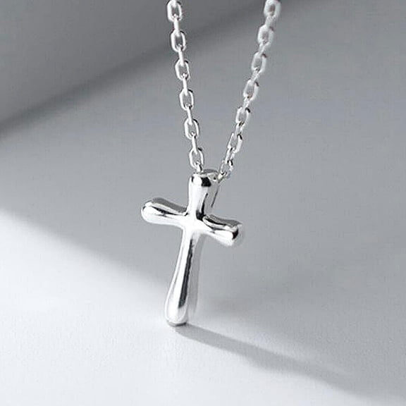 QQTDFG 925 Sterling Silver Cross Pendant Necklace Women A2273-default