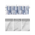thumbnail image 2 of Kitchen Valances for Window, Vintage Farm Blue Gray Wood Board Light Filtering Rod Pocket Valance Curtain, Vintage Wood Grain Short Curtains Window Topper for Bedroom Bathroom Living Room 54x18in, 2 of 9