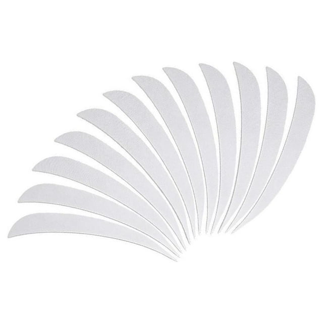 ZheElen 12pcs 3inch Archery Turkey Feathers Fletchings Vanes White 3 Inch 1Set