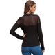 thumbnail image 2 of Top de malla transparente de manga larga para mujer Negro#3 M Negro#3 M Xishao ropa, 2 of 2