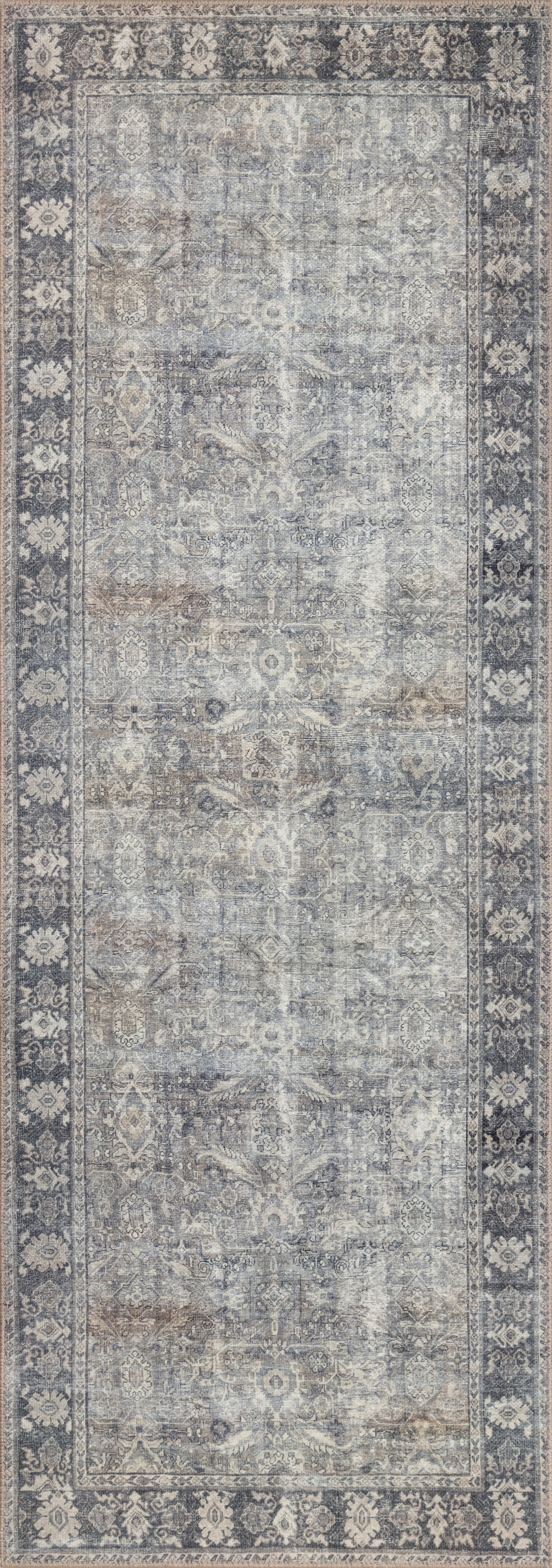 WYN-07 Grey, Charcoal 2-3" x 3-9" Size Rug