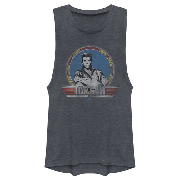 Junior's Top Gun Retro Iceman Festival Muscle Graphic T-Shirt