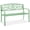 Mint Green, variant on Best Choice Products Outdoor Steel Bench Garden Patio Porch Furniture w/ Floral Design Backrest - Mint Green
