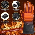 thumbnail image 4 of Heated Gloves, 4000mAh Electric Rechargeable Battery Hand Warmers Winter Warm Touchscreen Gloves Waterproof Windproof Gloves for Outdoor Cycling Skiing Hiking Working Camping, 4 of 8