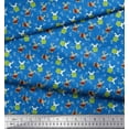 thumbnail image 2 of Soimoi Cotton Cambric Fabric Leaves,Watermelon & Rabbit Kids Decor Fabric Printed Yard 42 Inch Wide, 2 of 3