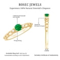 thumbnail image 4 of Rosec Jewels Natural Emerald Promise Ring for Women - Emerald Diamond Ring - AAA Quality - Ready to Gift for Valentines Day, 18K Yellow Gold, US 4.50, 4 of 5