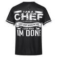 thumbnail image 4 of Ropa de trabajo para servicio de comida para hombre, camisa de Chef con estampado de disfraz, Tops de cocina para Hotel, restaurante, camisetas informales de manga corta con cuello redondo, 4 of 5
